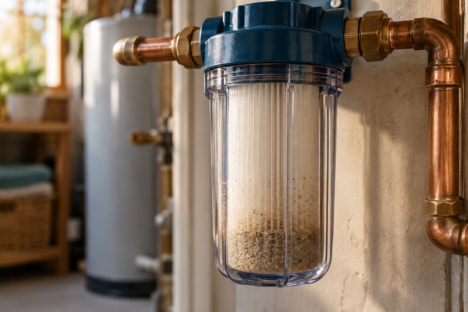 Sediment filtration in a residential setting