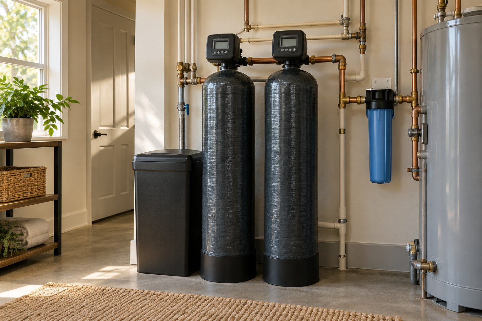 Whole-house filtration in a residential setting